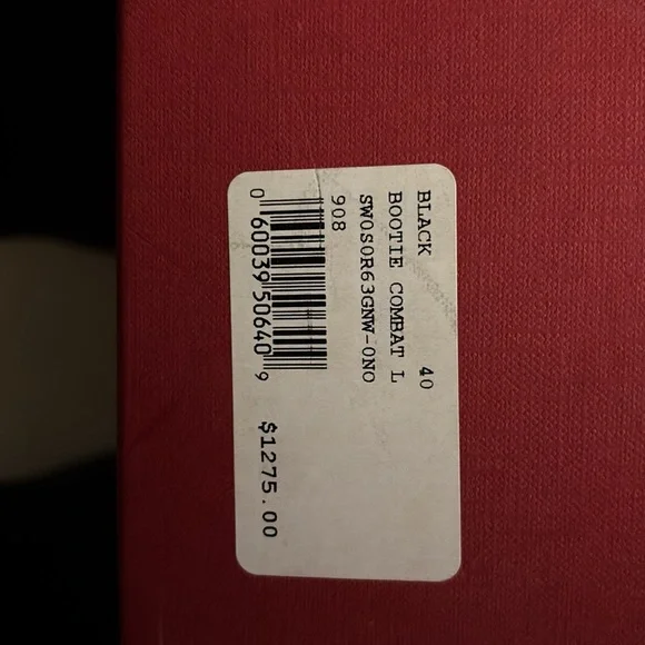 Valentino black combat boots. Size 40. - Picture 8 of 8